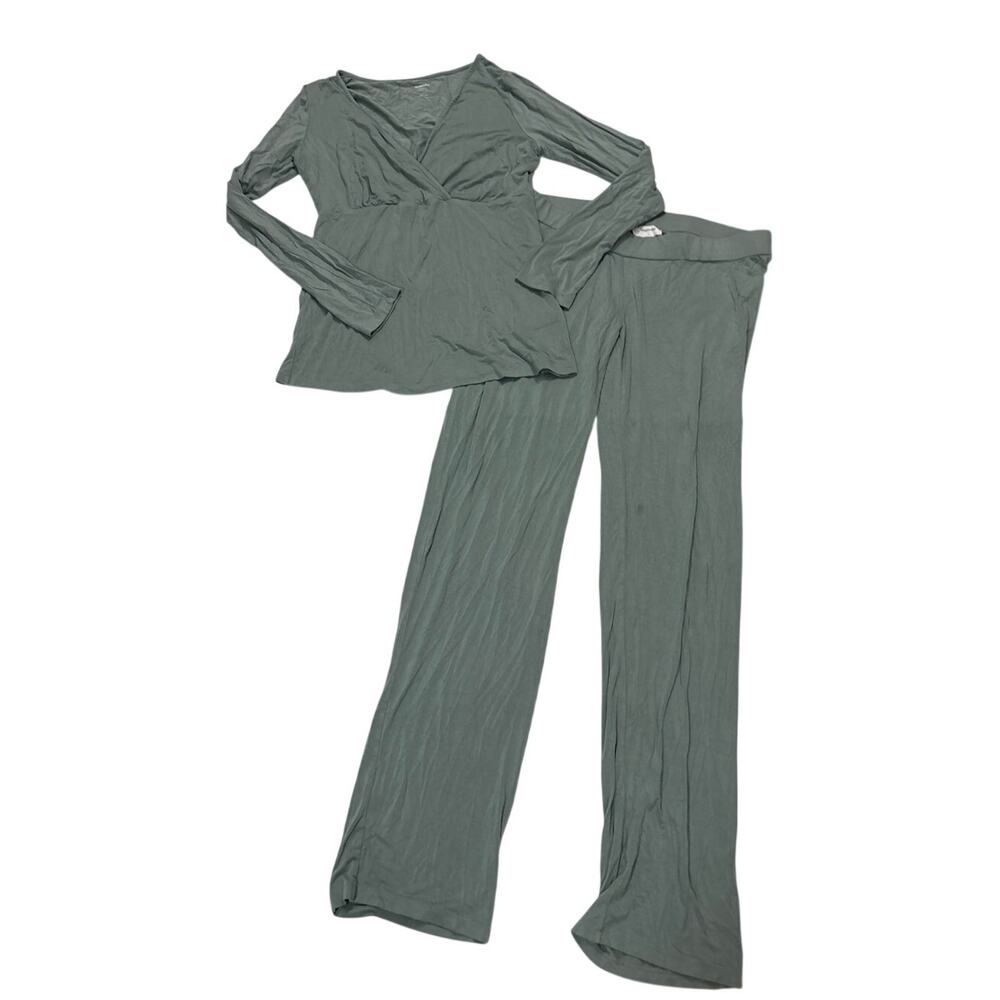 Seraphine Women's Small Bamboo Top Bottom Lounge Set Pajama Set Maternity